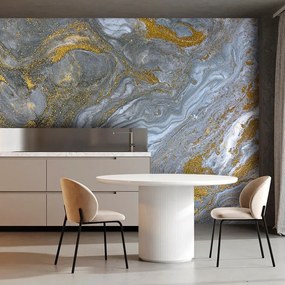 Fotomurale Marmo, Celeste oro 400X300 cm