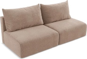 Divano marrone chiaro allungabile/con contenitore 216 cm Kalena – Makamii