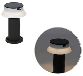 Lampada da esterno da terra nera con LED e dimmer IP55 solare - Felice