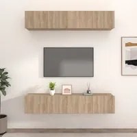 Mobili TV 4 pz Rovere Sonoma 80x30x30 cm in Legno Multistrato 3114184