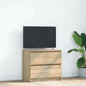Mobile Porta Tv Rovere Sonoma 60x35x54 Cm İn Legno Multistrato /