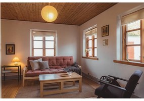 Divano letto arancione/marrone 204 cm Grab - Karup Design