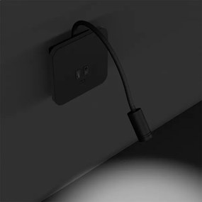 LED Lampada flessibile da parete piccola BASE 1xLED/8W+1xLED/2W/230V nero/argento