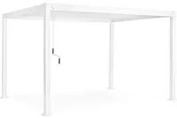 Pergola da Giardino in Alluminio Gazebo Moderno Bianco Ocean Bizzotto Formato: 3 x 4 m