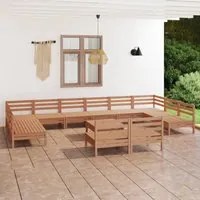 Set Salotto da Giardino 13 pz in Legno Massello di Pino Miele 3083462