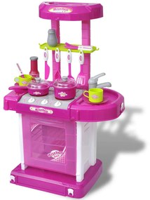 Cucina Giocattolo per Bambini con Effetti Luce/Suoni Rosa