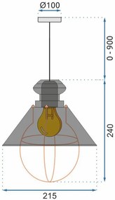 Lampada da soffitto pensile LINZ Bianco  APP103-1CP