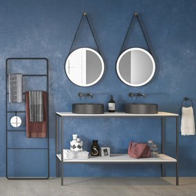 Mobile bagno metallico 135 cm con due piani NET-135 - KAMALU