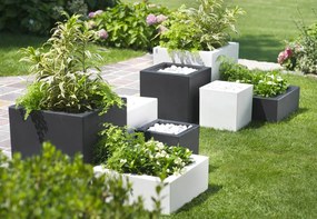 Vaso 50x50x50cm in Resina Tulli Schio Cubo Essential 50 Antracite...