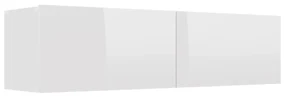 Mobile tv bianco lucido 120x30x30 cm in truciolato