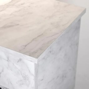 Camino a bioetanolo da terra BELLINI marmo Bianco Made in Italy L96 x P35 x H96