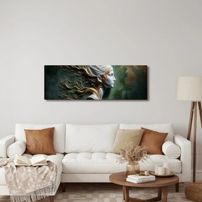 Quadro su tela – Donna con rami come simbolo di crescita