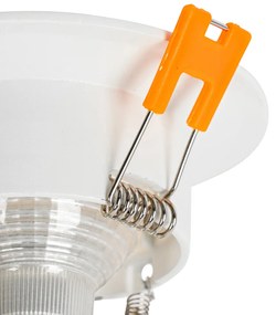 Set di 6 faretti incasso bianchi GU10 50mm - Gijs