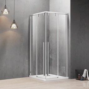 Box doccia 100x120 angolare scorrevole altezza 200 h vetro 8mm | KSA1000 - KAMALU