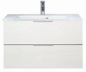 Mobile da bagno sotto lavabo PELIPAL Madeo bianco L 80 x H 48 x P 45 cm 2 cassetti, lavabo non incluso