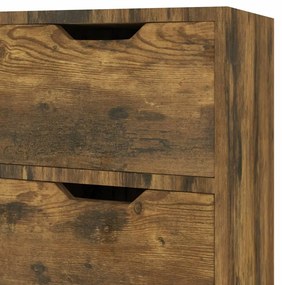 Credenza Rovere Fumo 90x30x72 cm in Legno Multistrato