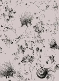 Edmond Petit Carta da parati Jardin Les Arabesques - Taupe