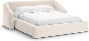 Letto contenitore Campi con testiera in tessuto strutturato – 140x200 cm
