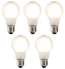 Set di 5 lampadine LED dimmerabili E27 vetro satinato 4W 320lm 2700K