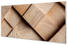 Pannello paraschizzi cucina Grani di legno con nodi 100x50 cm