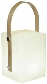 Lampada da tavolo Lumisky Tiky 10 x 10 x 25 cm Bianco Marrone Bambù Plastica