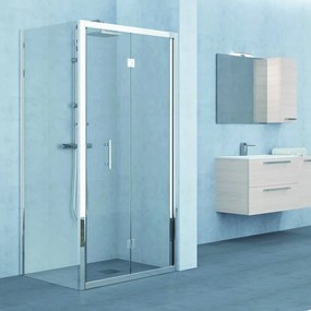 Porta doccia Elyt 96 cm, H 190 cm in vetro, spessore 6 mm trasparente cromato