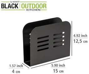 Portatovaglioli nero Black Outdoor Kitchen Baco - Wenko
