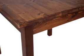 Tavolo 90x90 cm in legno massello abete noce per taverna osteria e ristorante