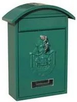 cassetta postale con tetto e chiave a cilindro per esterni verde - cm.21x6x31h. - colore verde fer229593