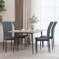 Sedie da Pranzo 4 pz Grigio Scuro in Velluto cod mxl 53690