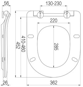 Sapho - Sedile del water SoftClose EDITA bianco