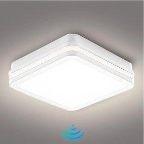 Brilagi - lampada da esterno con sensore BENE LED/18W/230V 22x22 cm bianca IP54