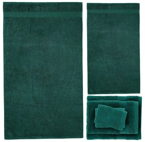 Set di asciugamani per viso e corpo tipo terry verde scuro in cotone 6 pz Anti-Bacterial – Catherine Lansfield