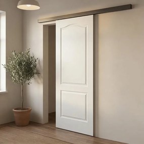 Porta scorrevole destra Ipanema in vetro bianco, L 96 x H 215 cm, con binario Meli
