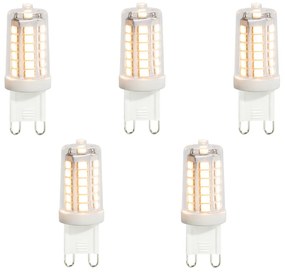 Set di 5 lampadine LED G9 trasparenti 3,5W 480 lm 3000K