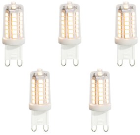 Set di 5 Lampadine LED G9 Trasparenti 3.5W 480lm 3000K