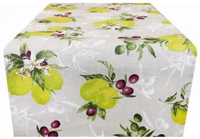 Runner limoni con olive 50x150 cm Made in Italy