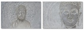 Quadro DKD Home Decor Buddha (2 pezzi) (120 x 2.8 x 80 cm)