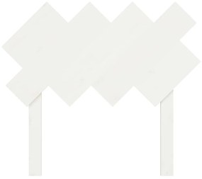 Testiera per letto bianca 92x3x81 cm in legno massello di pino