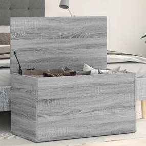Cassapanca Grigio Sonoma 84x42x46 Cm İn Legno Ingegnerizzato /
