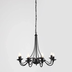 ALDEX Lampadario Rosa, nero, a 8 luci, metallo