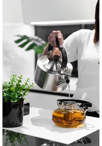 Bollitore in acciaio inox smerigliato con stantuffo , 1,5 l Diamante - Vialli Design