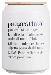 Barattolo pangrattato con coperchio e scritta Victionary