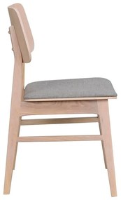 Sedia da pranzo marrone chiaro con seduta grigio chiaro Nagano - Rowico