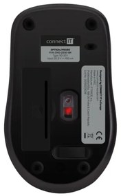 CONNECT IT CMO-2230-BK - Wireless silent topo MUTE 1200 DPI 1xAA nero