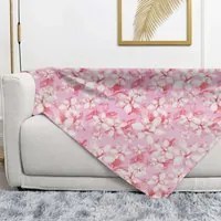 Coperta 125x155 cm Design fiori rossi