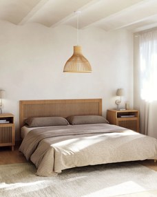 Kave Home - Testiera Beyla in legno massello di frassino per letto da 160 cm FSC 100%