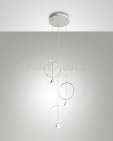 Sirio circle sospensione bianca 3 luci 3388-47-102