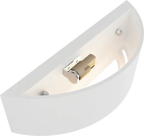 Applique da Parete G9 Semicircolare in Gesso Pitturabile