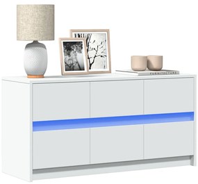 Mobile Porta Tv Con Led Bianco 100x34x50 Cm İn Truciolato /